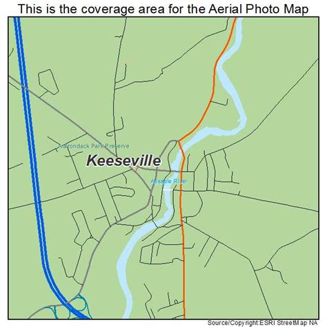 Aerial Photography Map of Keeseville, NY New York