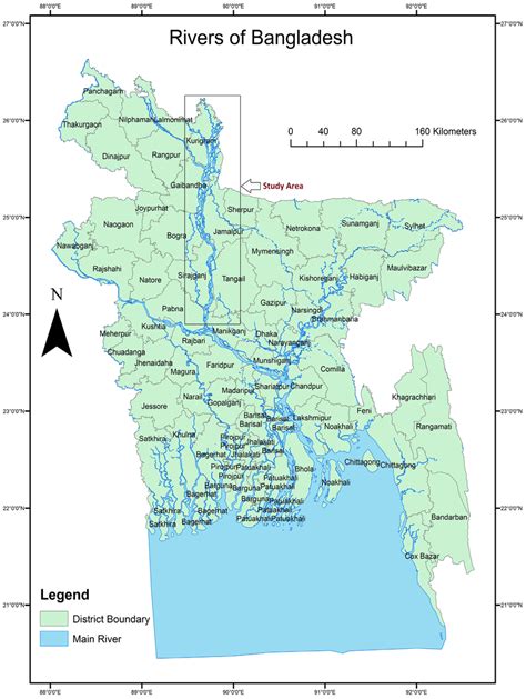 Study area (Jamuna River). | Download Scientific Diagram