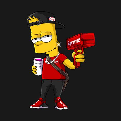 Supreme bart - Bart Simpson - Hoodie | TeePublic