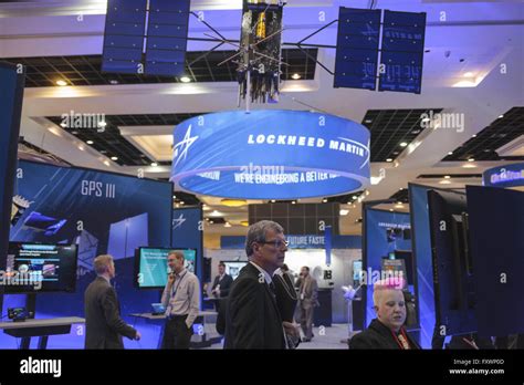 Colorado Springs, Colorado, USA. 12th Apr, 2016. A view of the Lockheed Martin booth at the 32nd ...