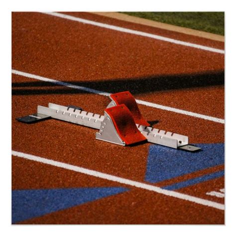 Track & Field Starting Blocks Wall Poster | Zazzle.ca