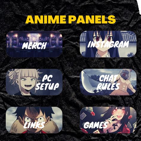 33 NEW Anime Twitch Panels With Rounded Corners 33 Panels About, Links ...