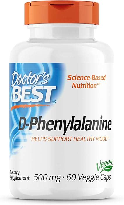 Amazon.com: Doctor's Best D-Phenylalanine, Supports Mood, Nervous System, Non-GMO, Vegan, Gluten ...