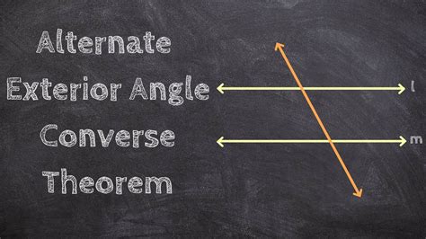 Prove Alternate Exterior Angles Converse Theorem - Home Alqu