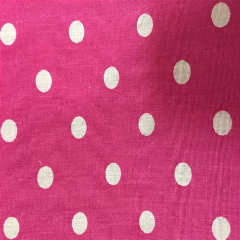 Hot Pink White Small Polka Dot Print Poly Cotton Fabric– Fashion Fabrics LLC