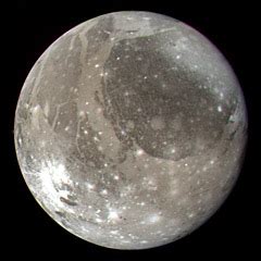 Ganymede, moon of Jupiter - The Solar System on Sea and Sky