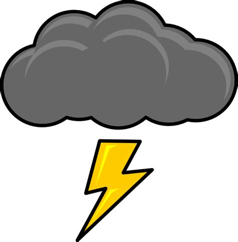 Cloud With Lightning Bolt Clip Art at Clker.com - vector clip art ...