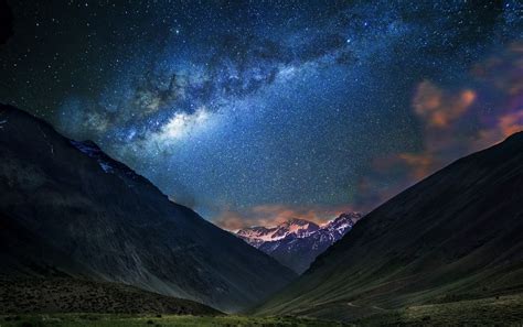 2560x1080 resolution | mountain during nighttime, landscape, nature, mountains, starry night HD ...