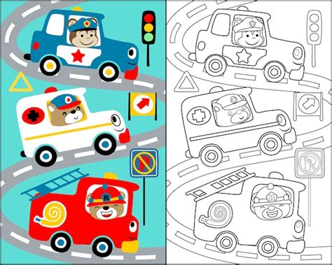 Premium Vector | Vector illustration with rescue team cartoon