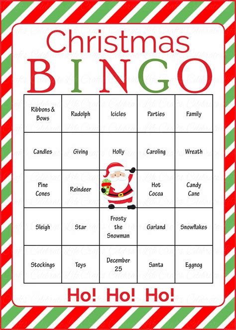 Christmas Bingo Game Download for Holiday Party Ideas | Christmas Party Games – Celebrate Life ...