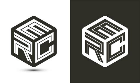 ERC letter logo design with illustrator cube logo, vector logo modern ...