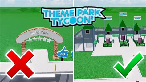 EASY Entrance Tutorial | Theme Park Tycoon 2!!! (No Gamepasses) - YouTube