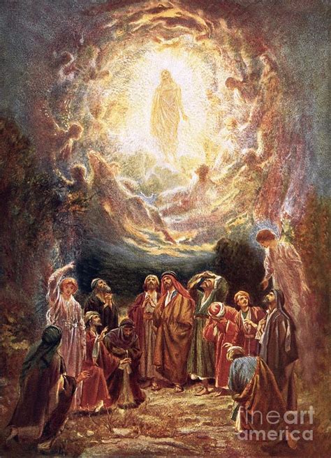 Jesus ascending into heaven Painting by William Brassey Hole - Pixels