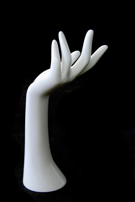 Jewelry Display Hand 1: Glossy White – Mannequin Madness