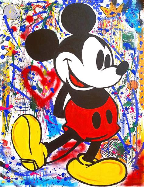 Happy Mickey Mouse Painting by cristina caraiani | Saatchi Art