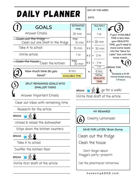 Free Printable Adhd Routine Charts For Adults - Image to u