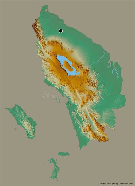 Sumatera Utara, Province Of Indonesia, On Solid. Relief Stock Illustration - Illustration of ...