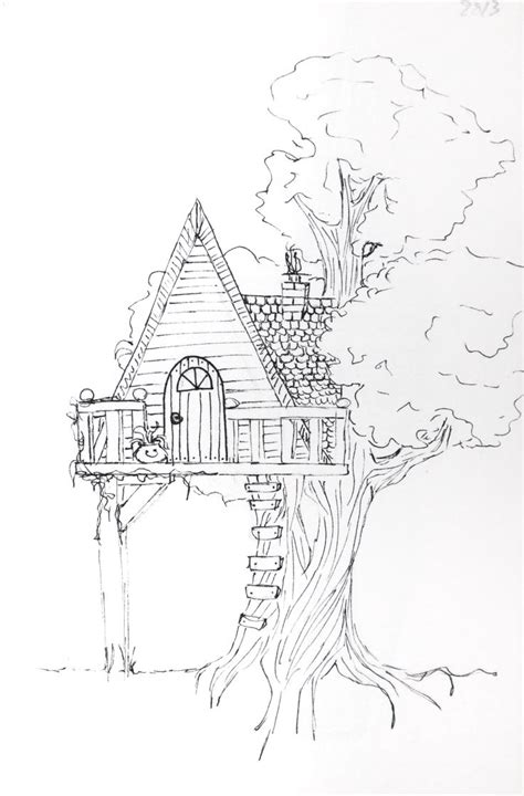 Treehouse sketch | Art drawings, Art drawings simple, Architecture ...