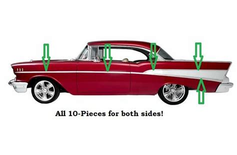 1957 Chevy 210 & Bel Air Complete Side Stainless Trim Set (10 pcs)