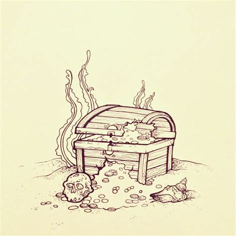 Sunken Treasure | Chest tattoo, Tattoo drawings, Flip books art