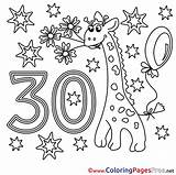 30th Birthday Coloring Pages sketch template