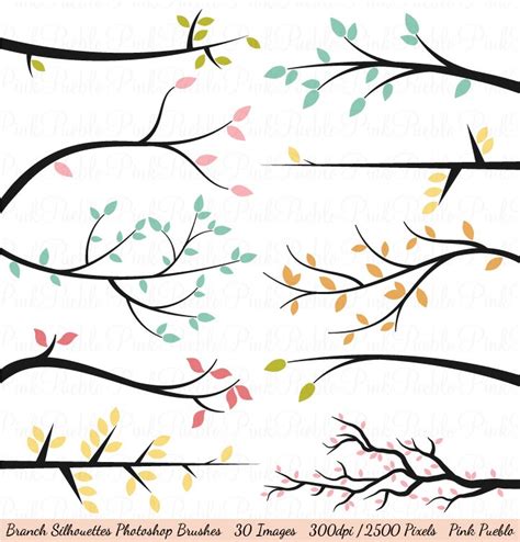 Branch Silhouette Photoshop Brushes | Brushes ~ Creative Market