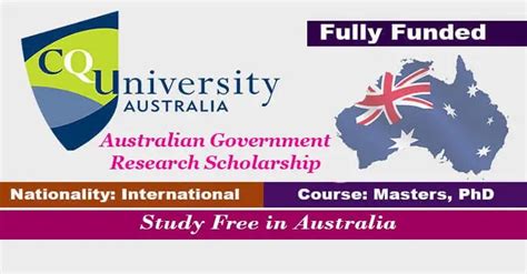 Central Queensland University RTP Scholarship 2023 in Australia