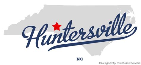 Map of Huntersville, NC, North Carolina