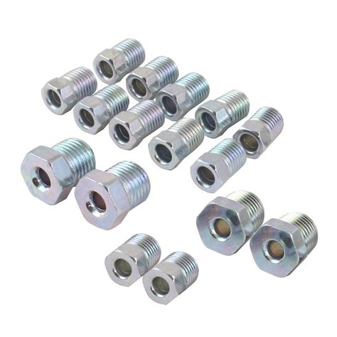 4LIFETIMELINES 3/16" Brake Line Replacement Fitting Kit, Steel Tube Nuts, Pack of 16 - Walmart.com