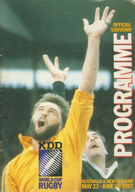 RUGBY WORLD CUP 1987 POOL MATCHES PROGRAMME: (1987) | Sportspages