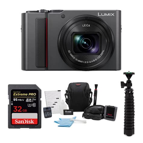 Panasonic LUMIX ZS200 4K Digital Camera (Silver) with 32GB Accessory ...