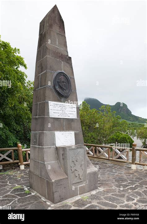 Monument marking the site of the first Dutch landing in Mauritius Stock Photo - Alamy