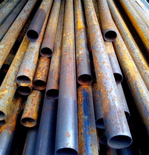Free picture: rusty, round, metal, pipes, stacked