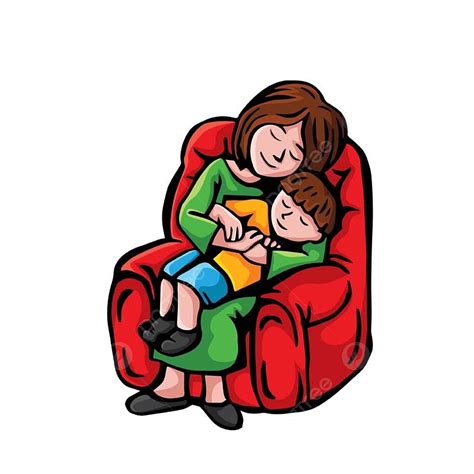 Intimate Happy Mother And Children Quality Time Illustration, Mother, Mom, Mother's Day PNG and ...