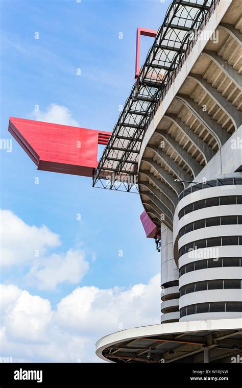 7 JUNE 2018, MILAN, ITALY: Elements of the interior stadium football ...