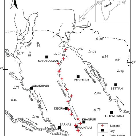 Location map of the Chhoti Gandak River | Download Scientific Diagram