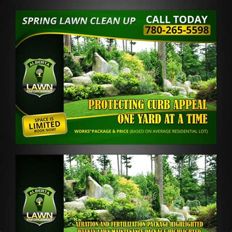 Design a captivating Spring Lawn Clean up postcard flyer. | Postcard ...