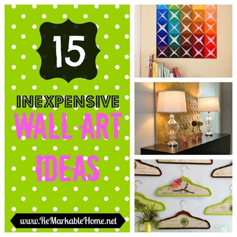 ReMarkable Home: Pinteresting Tuesdays: INEXPENSIVE WALL ART {ReMarkableHome.net}