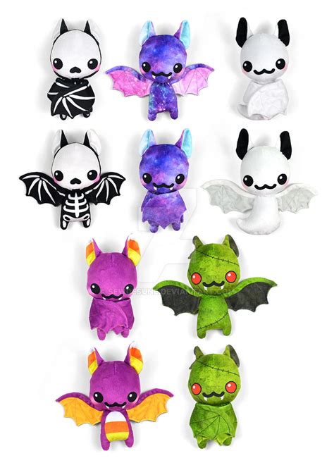 Halloween Printed Bat Plushies by SewDesuNe on DeviantArt