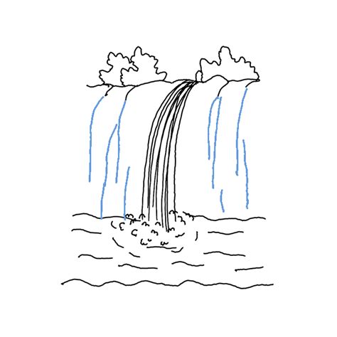 How to Draw a Waterfall - Step by Step Easy Drawing Guides - Drawing Howtos