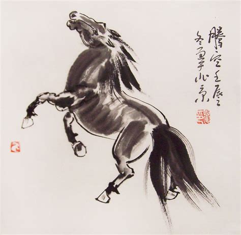 original horse painting chinese painting ink painting