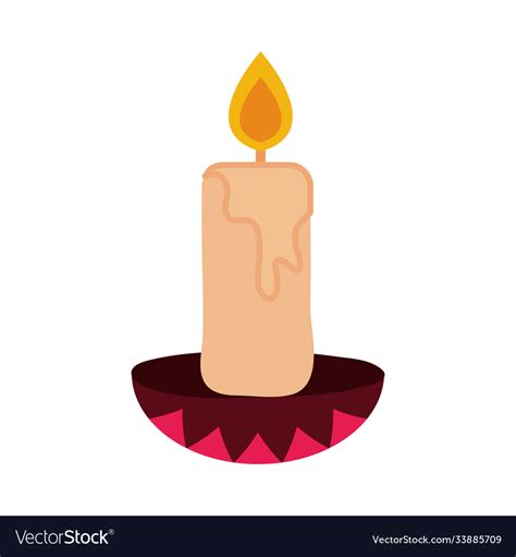 Day dead candle in chandelier traditional Vector Image