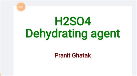 H2SO4 : Dehydrating agent - YouTube