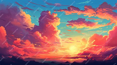 Premium Photo | Cloud Vector sunset sky skyscape background