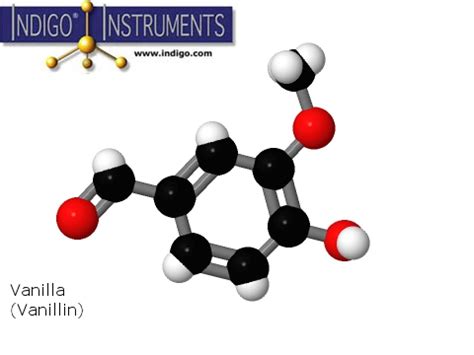 Vanilla Chemical Structure Molecule Model made with Indigo Instrument (indigoinstruments.com ...