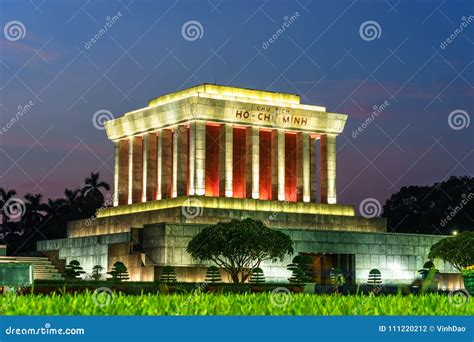 Ho Chi Minh Mausoleum in Hanoi City at Night Editorial Photography - Image of city, freedom ...