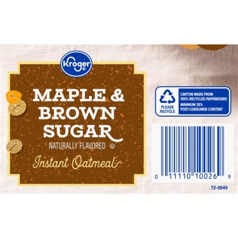 Kroger® Maple & Brown Sugar Instant Oatmeal, 10 ct - Kroger