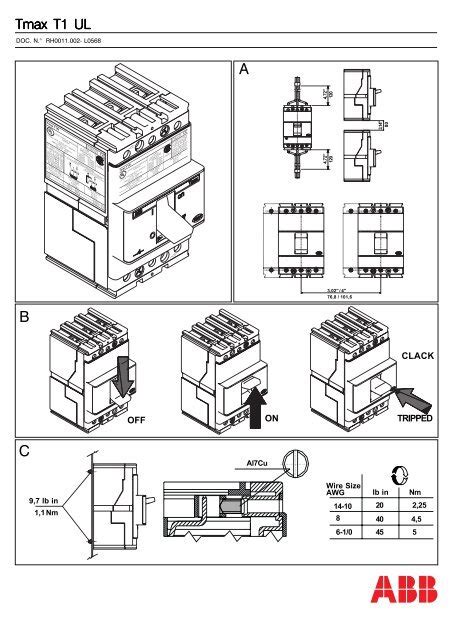 TMAX T1 Circuit Breaker Installation Guide