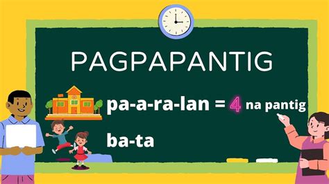 PANTIG | HAKBANG SA PAGBASA | HALIMBAWA NG MGA SALITANG MAY ISA, DALAWA,TATLO, APAT NA PANTIG ...