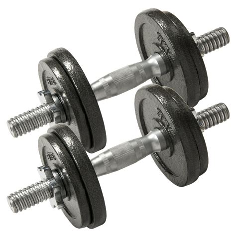 Everyday Essentials Contoured Handle Cast Iron Adjustable Dumbbell Weight Set, Pair - Walmart ...